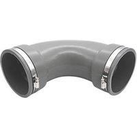 FloPlast Push-Fit 90 Double Socket Bend Grey 105-110mm (67189)