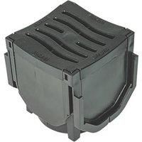 FloPlast FloDrain Corner Unit Black 120mm (29314)