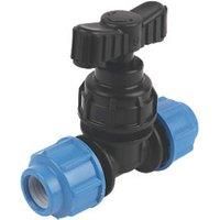 FloPlast MDPE Plastic Stop Cock 20mm x 20mm High Impact Body & Nut New UK - AZ