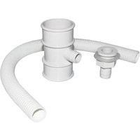 FloPlast 50mm White Miniflo Round Downpipe Water Butt Rain Diverter
