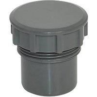 FloPlast Solvent Weld Access Plug Anthracite Grey 40mm 5 Pack (489KJ)