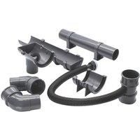 Floplast Miniflo Half Shed Water Butt Guttering Pack - Anthracite Grey