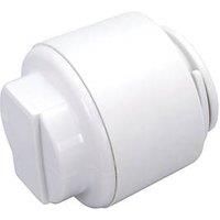 FloPlast FloFit+ Plastic Push-Fit Stop Ends 15mm 2 Pack (260RF)