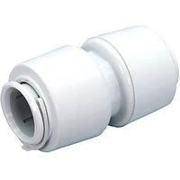 FloPlast FloFit+ Plastic Push-Fit Equal Straight Coupler 15mm (939RF)
