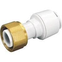 FloPlast FloFit+ Plastic Push-Fit Straight Tap Connector 15mm x 3/4" (823RF)