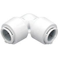 FloPlast FloFit+ Plastic Push-Fit Equal 90 Elbow 15mm 5 Pack (994RF)