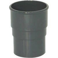 FloPlast 68mm Round Line Downpipe Socket - Anthracite Grey