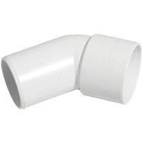 FloPlast Solvent Weld Conversion Bend 135 White 32mm 5 Pack (4169X)