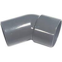 FloPlast Solvent Weld Conversion Bend 135 Grey 40mm 5 Pack (2192V)