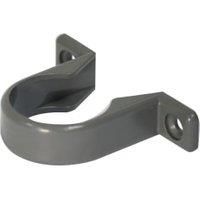 FloPlast WS34G Solvent Weld Waste Pipe Clips - Grey 32mm Pack of 3