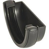FloPlast RE1A Half-Round Gutter External Stop End 112mm Anthracite Grey