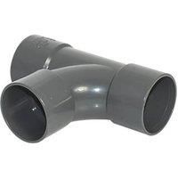 2 Pack Floplast PVC Solvent Weld Equal Waste Pipe Tees 40mm-Anthracite Grey