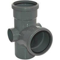 110mm Soil Pipe Tee Branch - Anthracite Grey uPVC Soil - FloPlast