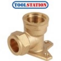 Made4Trade Compression Wallplate Elbow 15mm x 1/2"