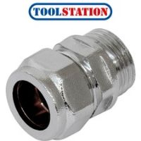 Made4Trade Compression Coupler Male Chrome Plated 15mm x 1/2"