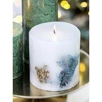 Stoneglow Frosted Woods - Fat Pillar Candle