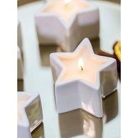 Stoneglow Festive Wishes - Ceramic Star Tealight - 4 Pack