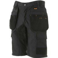 DeWalt Cheverley Mens Work Shorts Grey Cargo Holster Pocket, Double Stitched
