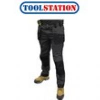 DeWalt Aspen Ripstop Stretch Holster Pocket Trousers Grey/Black 38" S