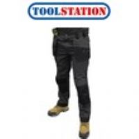 DeWalt Aspen Ripstop Stretch Holster Pocket Trousers Grey/Black 38" R