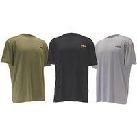 DeWalt Performance Short Sleeve T-Shirt Black, Gunsmoke & Grey X Large 48" Chest 3 Pack (150JN)