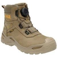 DEWALT Lander Men/'s Waterproof, Nubuck Leather, Wide Fitting, BOA Fastener, Non-Metallic Safety Toe Work Boot, Stone, UK8