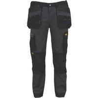 DEWALT Albany Men/'s Slim Fit, Pro-Stretch, Rip Stop, Holster Pocket, Work Utility Cargo Trousers, Grey/Black, W30/L31