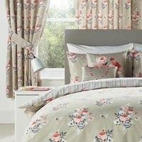 Penelope 66x72 Ready Made Eyelet Curtains Coral
