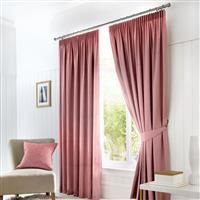 Fusion Dijon Blush Luxury Thermal/Blackout Pencil Pleat Fully Lined Curtains