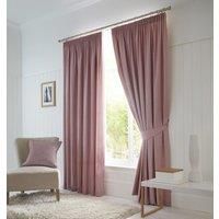 Fusion - Dijon - Blackout / Thermal Insulated Pair of Pencil Pleat Curtains - 46" Width x 72" Drop (117 x 183cm) in Blush