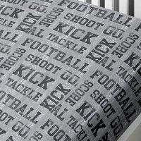 Bedlam - Football - Childrens Fitted Sheet | Single Bed Size | Grey & Yellow Bedding