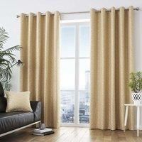 Africa Ready Made Eyelet Curtains Ochre