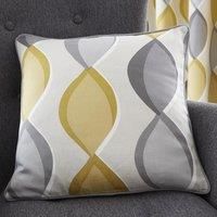 Lennox Grey & Yellow Eyelet Lined Curtains Sold & Priced per pair