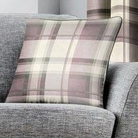 Fusion - Balmoral Check - 100% Cotton Filled Cushion - 43x43 cm in Blush