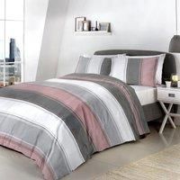 Fusion Duvet Cover and Two Pillow Cases, 52% Polyester / 48% Cotton, Blush, Double
