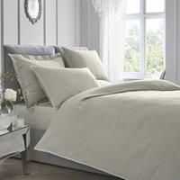 Appletree - Silver Duvet Cover Sets - Double Bedding Size (200 x 200cm) - 200 Thread Count - Silver Bedding - Soft & Luxury 100% Cotton - Piped Edges Duvet Cover - 2 Pillowcases - Hotel Bedding
