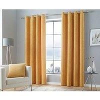 Curtina Kilbride Cord Chenille Rib Effect Fully Lined Eyelet Curtains Charcoal