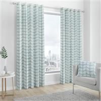 Fusion Delft Lined Eyelet Curtains
