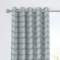 Fusion Delft Lined Eyelet Curtains