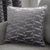 Curtina KENDAL Charcoal Jacquard Eyelet Curtains & Cushions