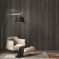 Acoustic Slat Wall Smoked Oak Wood Panel - 22 x 600 x 2400mm - Home Delivery