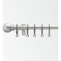 Universal Extendable Curtain Pole Dia. 13/16mm Matt Silver