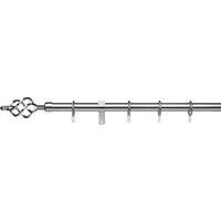 Universal Cage Extendable Metal Curtain Pole with Rings