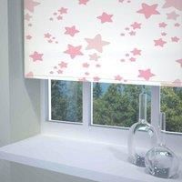 UNIVERSAL Twinkle Twinkle Patterned Thermal Blackout Roller Blind, Pink, W60cm