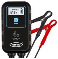 Ring Automotive RSC904-4A Smart Car Battery Charger, 6V & 12V Battery Maintainer - 9 Stage Charger for AGM, Leisure, Lithium, Car, Motorbike and Caravan Batteries, BLACK