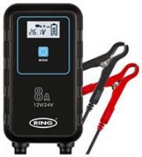 Ring Automotive RSC908-8A Smart Car Battery Charger, 12V & 24V Battery