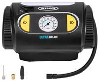 Ring Automotive ULTRAINFLATE 10 Analogue Tyre Inflator - Featuring Wind-Up Power Cable - Durable Manual Inflator For Accurate Pressure Control