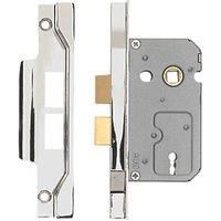Eurospec Fire Rated 2 Lever Nickel plate Rebated Sashlock 64mm Case - 44mm Backset (2275T)