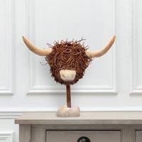 Voyage Maison Highland Cow Handmade Animals Bust Wood 39cm H X 58cm W X 39cm D