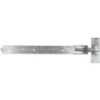Pair of 24 Metal Heavy Duty Galvanised Adjustable Band and Hook Gate Hinge